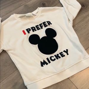 Zara I Prefer Mickey Girls Sweatshirt